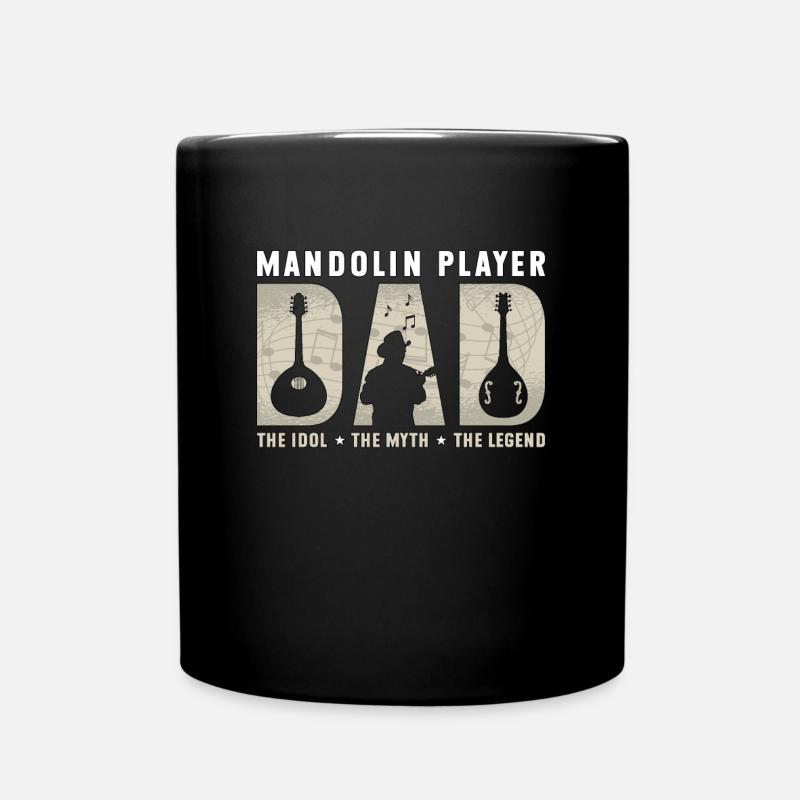 Mandolin Player Dad The Idol The Bluegrass Music - Tasse einfarbig - Schwarz