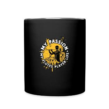 Flutes Player My Passion My Flutes Player Woodwind - Tasse einfarbig - Schwarz - Vorne