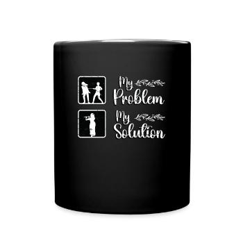 Flutes Player My Problem My Pictogram Mom Dad - Tasse einfarbig - Schwarz - Vorne