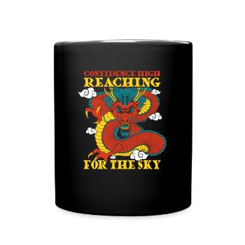 Jahr Des Drachen 2024 - Tasse einfarbig - Schwarz - Vorne