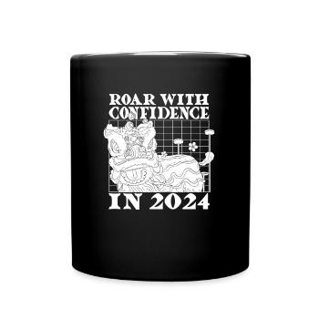 Jahr Des Drachen 2024 - Tasse einfarbig - Schwarz - Vorne