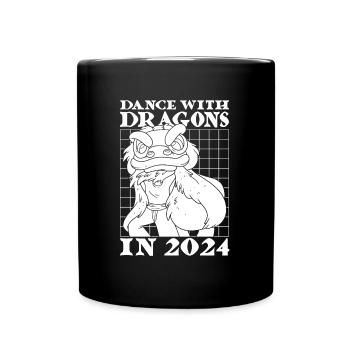 Jahr Des Drachen 2024 - Tasse einfarbig - Schwarz - Vorne