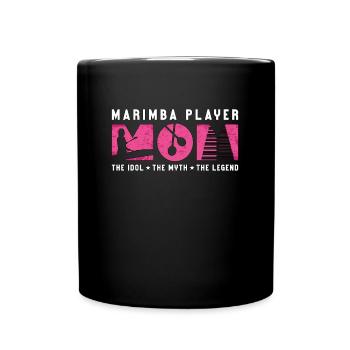 Marimba Player Mom The Idol Percussion Instrument - Full Colour Mug - black - Front