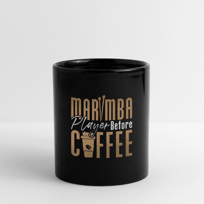 Marimba Player Before Percussion Coffee Lover Tasse einfarbig