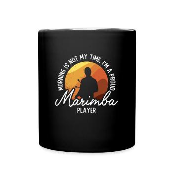 Marimba Player Morning Is Not My Time Vibraphone - Tasse einfarbig - Schwarz - Vorne