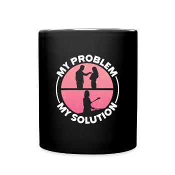 Marimba Player My Problem My Pictogram Mom Dad - Tasse einfarbig - Schwarz - Vorne
