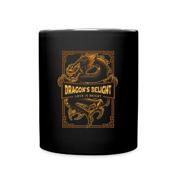 Jahr Des Drachen 2024 - Tasse einfarbig - Schwarz - Vorne
