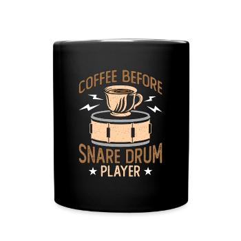 Caisse claire Joueur Tambour Café Batteur Amateur de café - Mug uni - noir - Devant