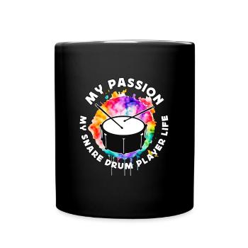Joueur de caisse claire Ma passion Ma fanfare - Mug uni - noir - Devant
