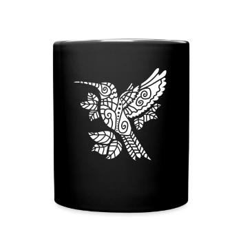 Kolibri Tribal Hummingbird - Tasse einfarbig - Schwarz - Vorne