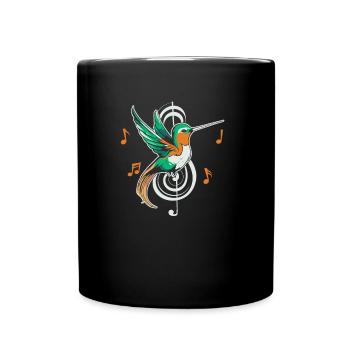 Note de musique Colibri - Mug uni - noir - Devant