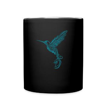 Kolibri Tribal Hummingbird - Tasse einfarbig - Schwarz - Vorne