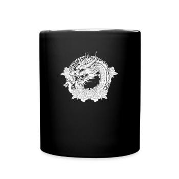 Jahr Des Drachen 2024 - Tasse einfarbig - Schwarz - Vorne