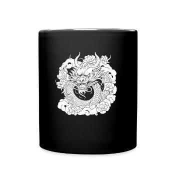 Jahr Des Drachen 2024 - Tasse einfarbig - Schwarz - Vorne
