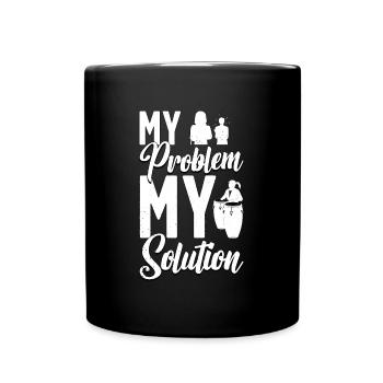 Conga Player My Problem My Pictogram Mom Congas - Tasse einfarbig - Schwarz - Vorne