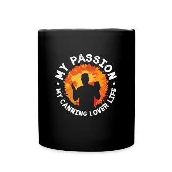 Amateur de conserves Ma passion Mon amant de conserves Marinage - Mug uni - noir - Devant