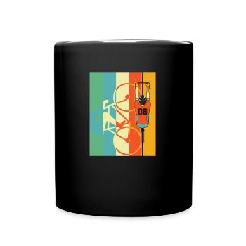 Rennrad Radsport Radsportler - Tasse einfarbig - Schwarz - Vorne