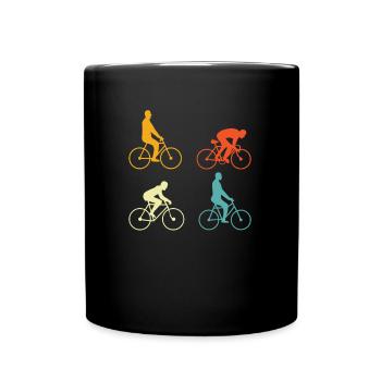 Rennrad Radsport Radsportler - Tasse einfarbig - Schwarz - Vorne