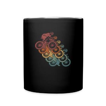 Rennrad Radsport Radsportler - Tasse einfarbig - Schwarz - Vorne