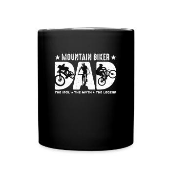 Mountain Biker Dad The Idol The Mountain Biking - Tasse einfarbig - Schwarz - Vorne