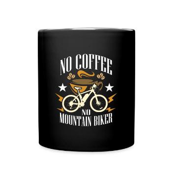 Vététiste Pas de café Pas de vélo Amateur de café - Mug uni - noir - Devant
