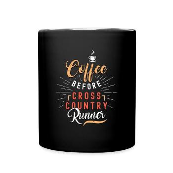 Cross Country Runner Coffee XC Runner Coffee Lover - Full Colour Mug - black - Front