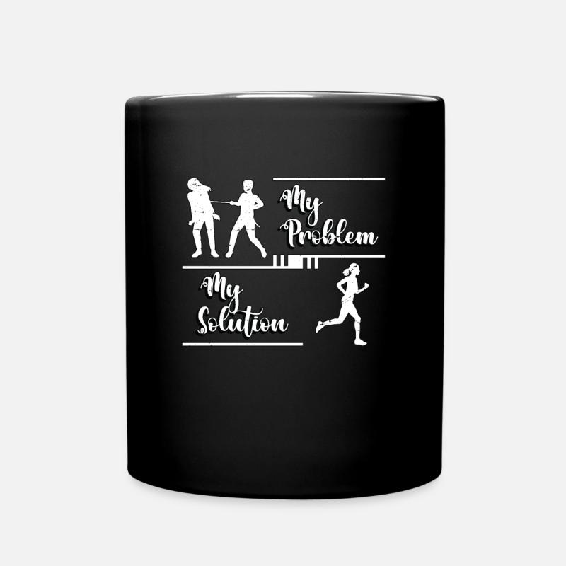 Cross Country Runner My Problem My Pictogram Mom - Tasse einfarbig - Schwarz