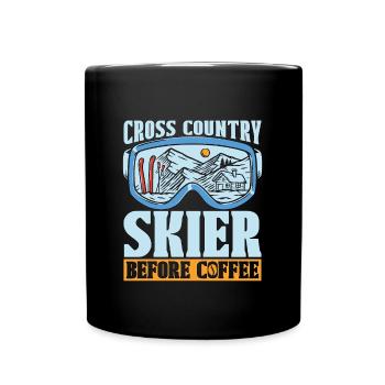 Cross Country Skier Before Ski Racing Coffee Lover - Full Colour Mug - black - Front