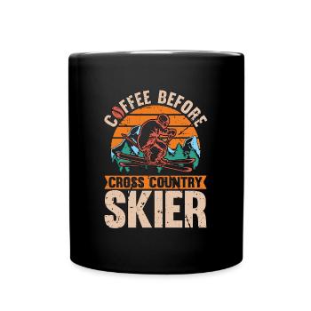 Cross Country Skier Coffee Loves Ski Coffee Lover - Tasse einfarbig - Schwarz - Vorne