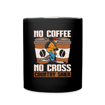 Skieur de fond Pas de café Ski Amateur de café - Mug uni - noir - Devant