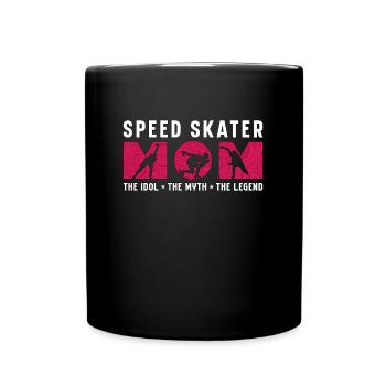 Patineuse de vitesse Maman L’idole Le mythe Amateur de patinage - Mug uni - noir - Devant