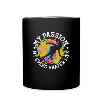 Patineur de vitesse Ma passion Mon patineur de vitesse Patinage - Mug uni - noir - Devant