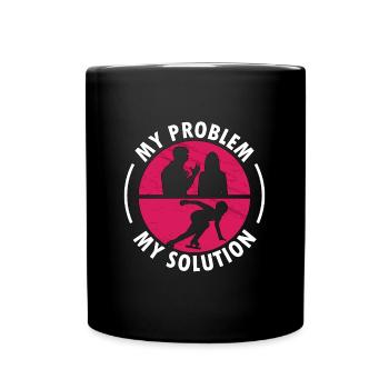 Patineuse de vitesse Mon problème Mon pictogramme Maman patineuse - Mug uni - noir - Devant