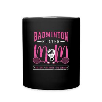 Maman joueuse de badminton L’idole aime le badminton - Mug uni - noir - Devant