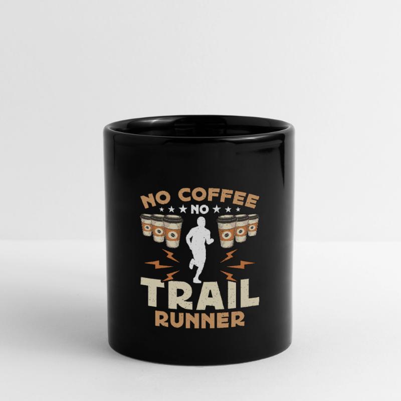 Trail Runner Pas de café Pas de course de trail Amateur de café Mug uni