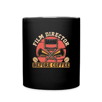 Réalisateur Avant le café Cinéphile Amateur de café - Mug uni - noir - Devant