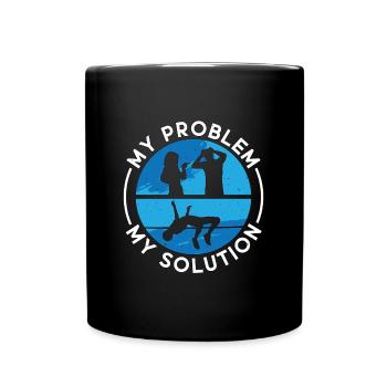 High Jumper My Problem My Solution Pictogram Dad - Full Colour Mug - black - Front