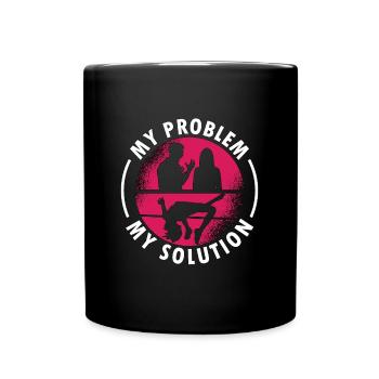 High Jumper My Problem My Pictogram Mom Pole Vault - Full Colour Mug - black - Front