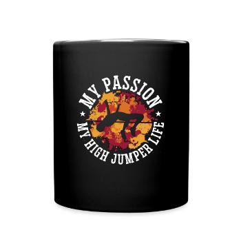 High Jumper My Passion My High Jumper Pole Vault - Tasse einfarbig - Schwarz - Vorne