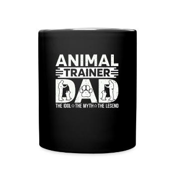 Dresseur d’animaux Papa L’idole Le mythe Le gardien de zoo - Mug uni - noir - Devant