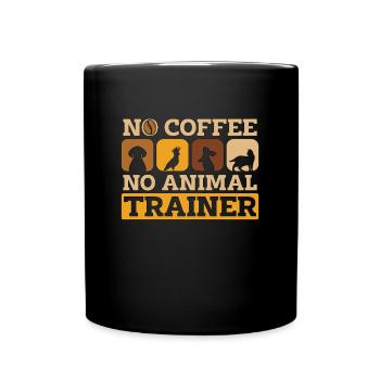 Dresseur d’animaux Pas de café Pas d’animaux Amateur de café - Mug uni - noir - Devant