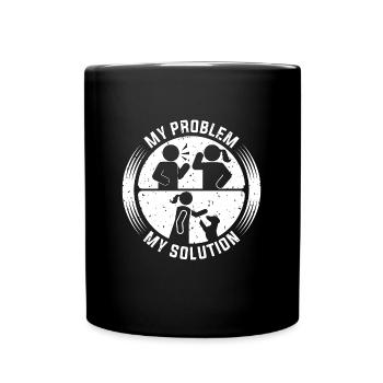 Animal Trainer My Problem My Pictogram Mom Dad - Full Colour Mug - black - Front