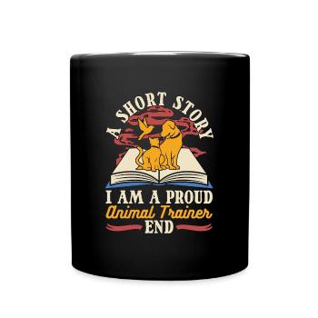 Dresseur d’animaux Une petite histoire Je suis vétérinaire - Mug uni - noir - Devant