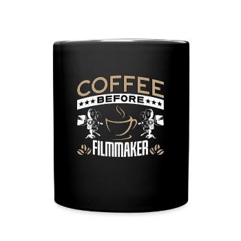 Cinéaste Café Avant Réalisateur Amateur de café - Mug uni - noir - Devant