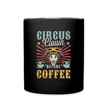 Clown de cirque avant d’aimer l’amateur de café de carnaval - Mug uni - noir - Devant