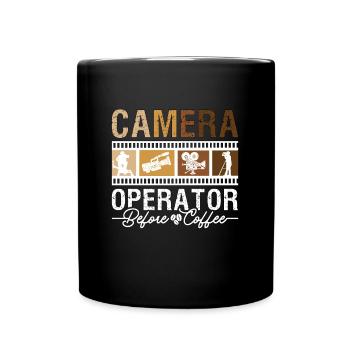Camera Operator Before Movie Maker Coffee Lover - Full Colour Mug - black - Front