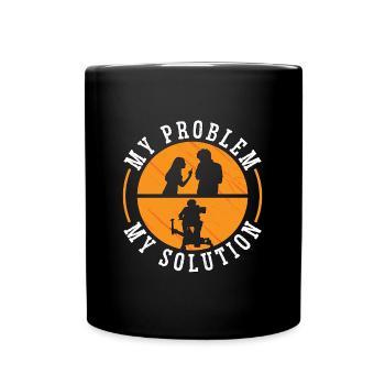 Cadreur Mon problème Mon pictogramme Papa Maman - Mug uni - noir - Devant