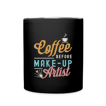 Maquilleuse Cosmétologue du café Amateur de café - Mug uni - noir - Devant