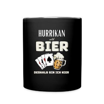 Ouragan et bière - Mug uni - noir - Devant