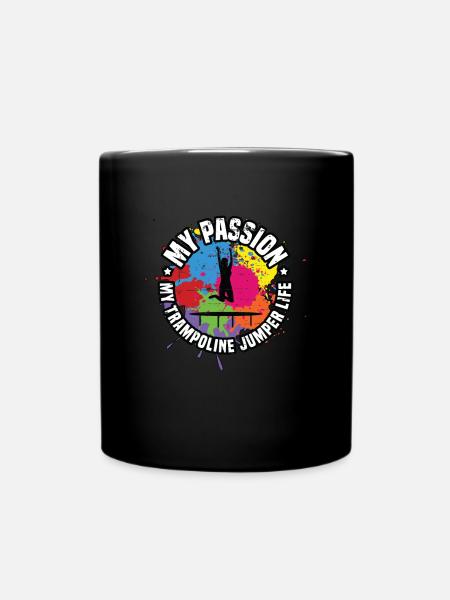 Saut de trampoline Ma passion Mon amoureux du trampoline - Mug uni - noir